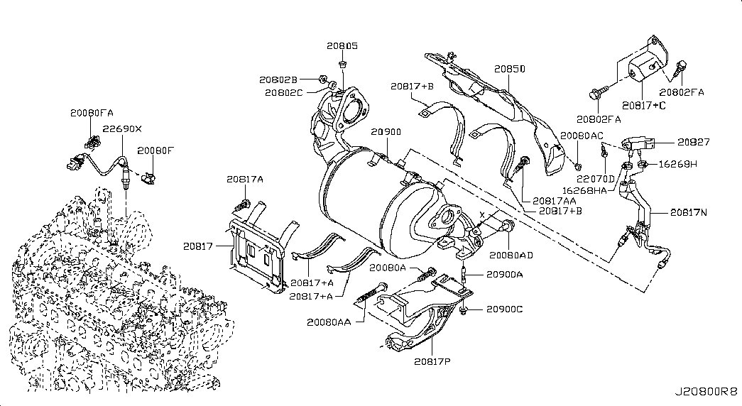 NISSAN 2269000Q0L - Ламбда-сонда vvparts.bg