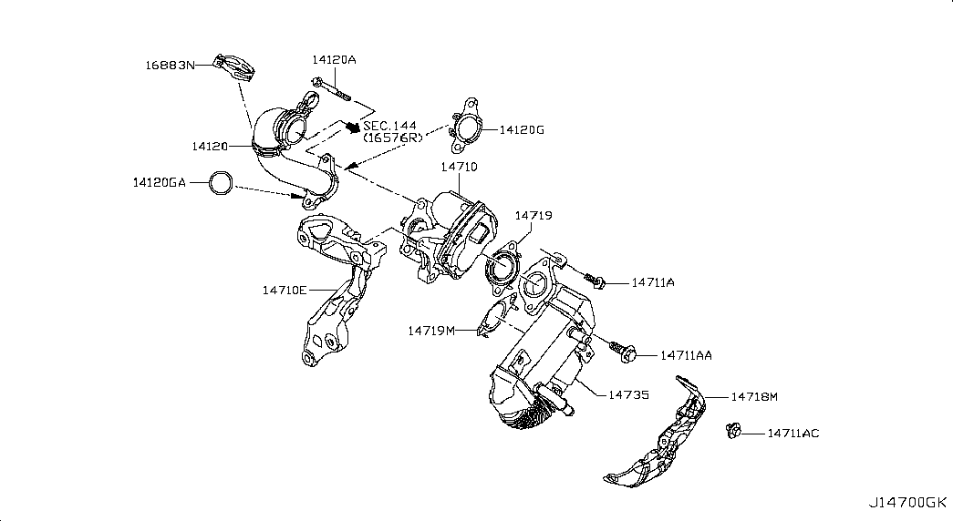 NISSAN 1471000Q0T - AGR-Клапан vvparts.bg