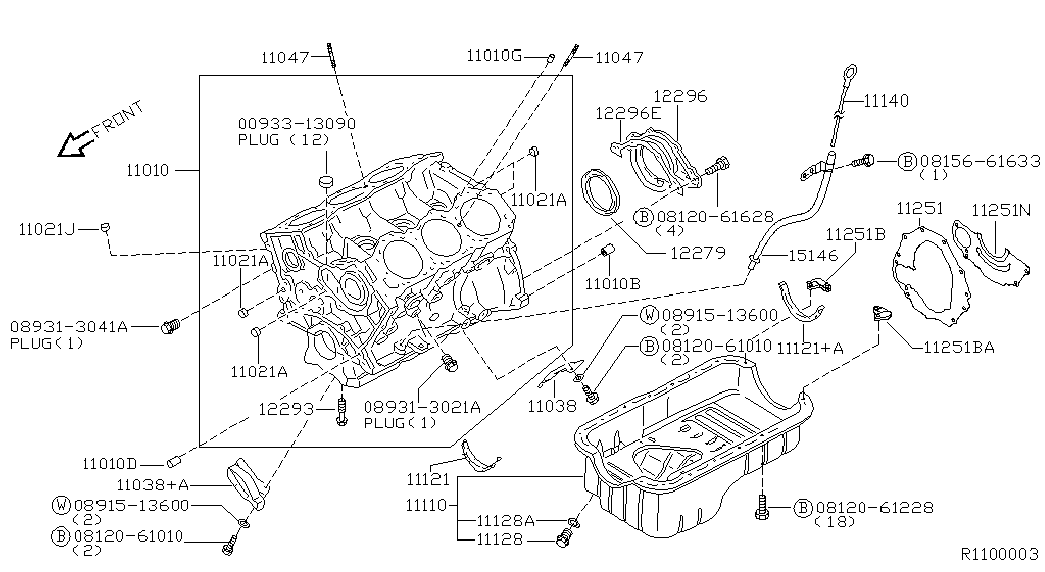 NISSAN 1227918V00 - Семеринг, колянов вал vvparts.bg