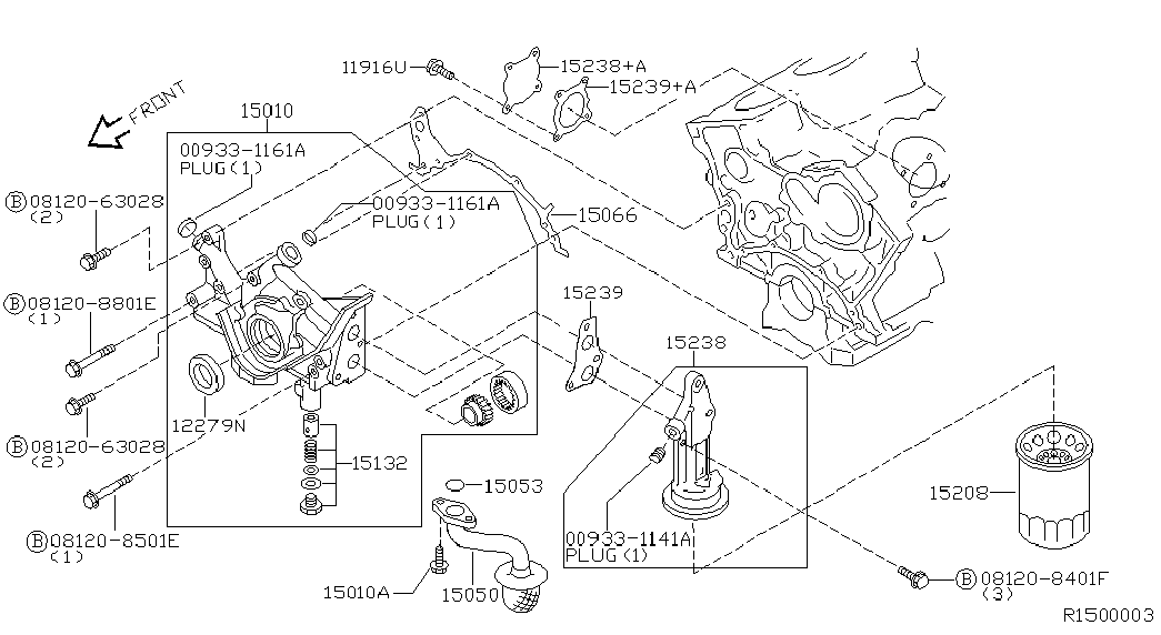 UD 152087B000 - Маслен филтър, ръчна трансмисия vvparts.bg