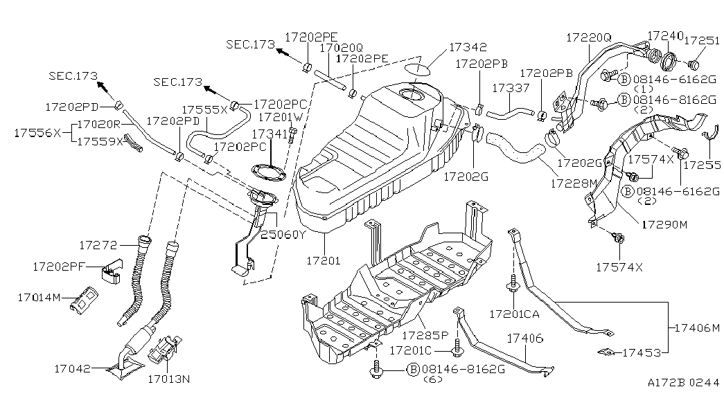 NISSAN 17042-4W000 - Горивна помпа vvparts.bg