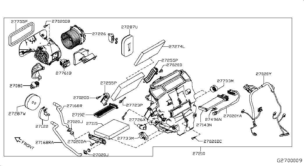 NISSAN 272774BR0A - Филтър купе (поленов филтър) vvparts.bg