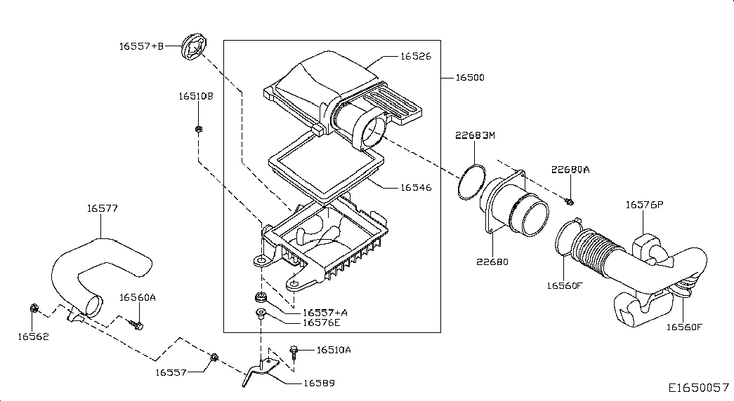 NISSAN 16546-3VD0A - Въздушен филтър vvparts.bg