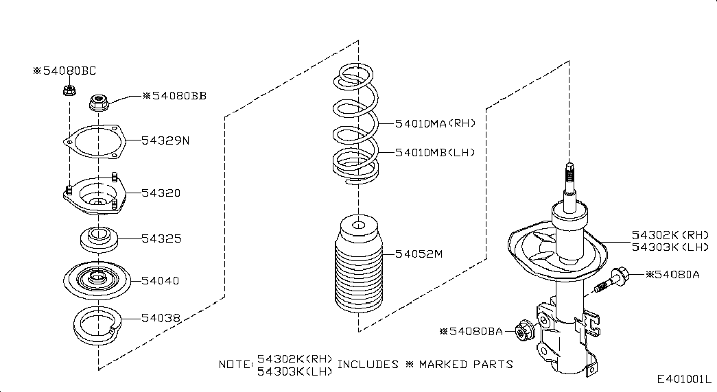 NISSAN E4303BM425 - Амортисьор vvparts.bg