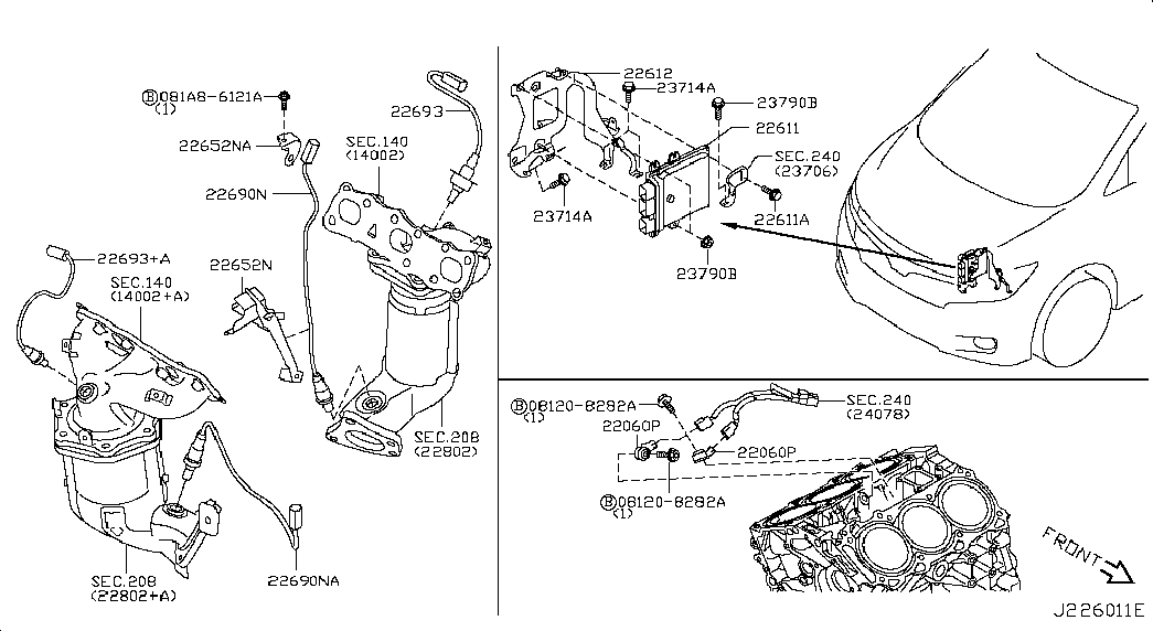 Datsun 226A0-JA10C - Ламбда-сонда vvparts.bg