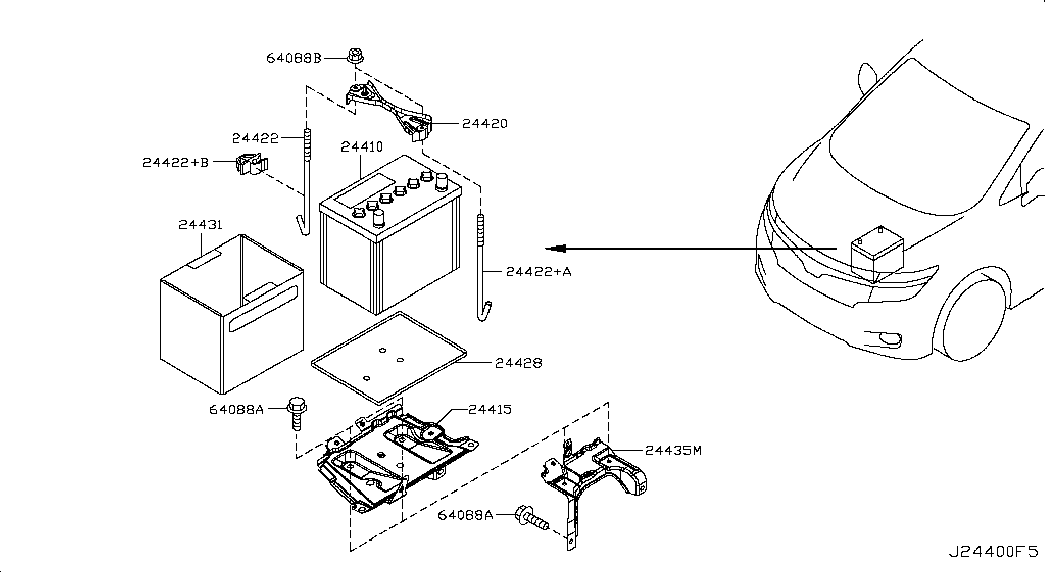 Infiniti 244101MA1A - Стартов акумулатор vvparts.bg