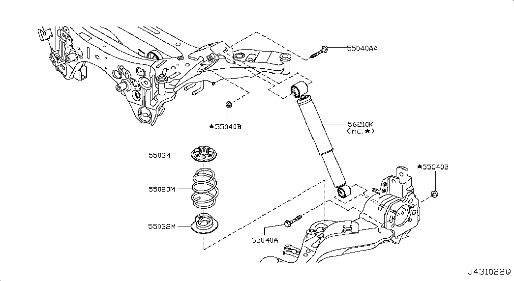 NISSAN E62104CB0E - Амортисьор vvparts.bg