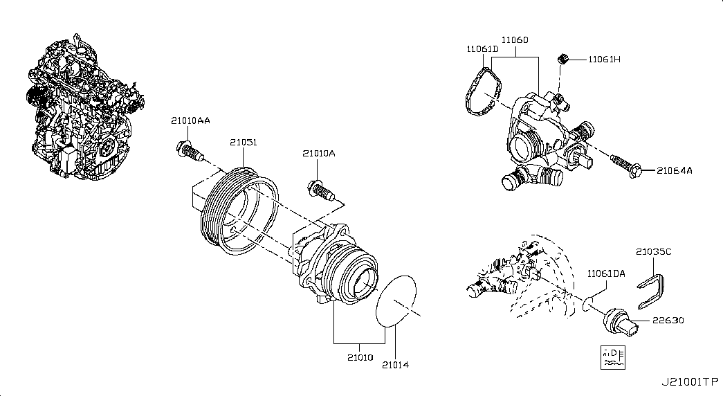 NISSAN 11072-00Q0C - Уплътнение, термостат vvparts.bg