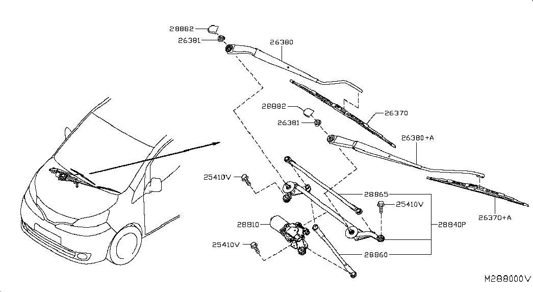 NISSAN 28890JX31B - Перо на чистачка vvparts.bg