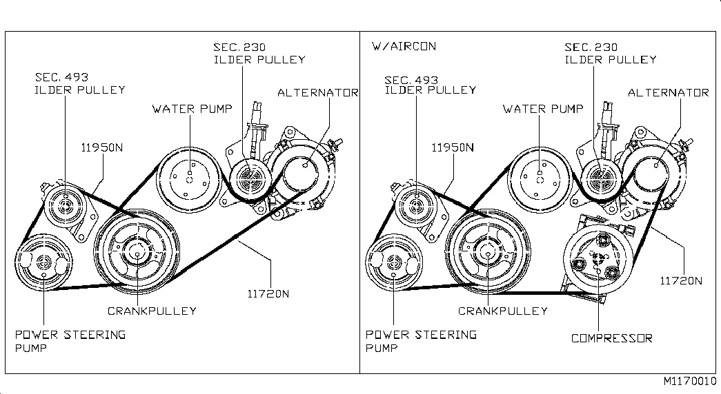 NISSAN 11720 EB30A - Пистов ремък vvparts.bg