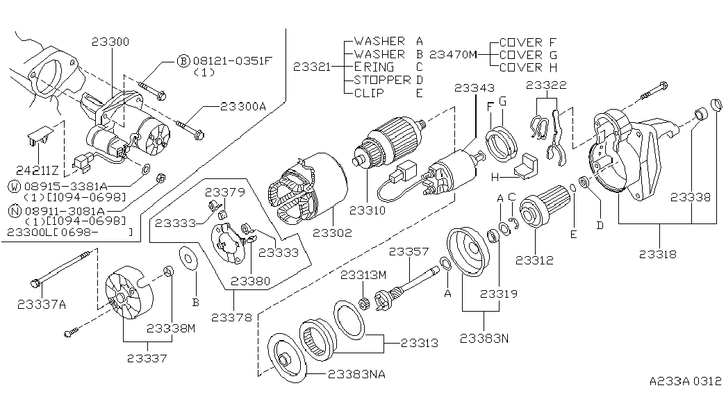 NISSAN 23343 31U00 - Магнитен превключвател, стартер vvparts.bg