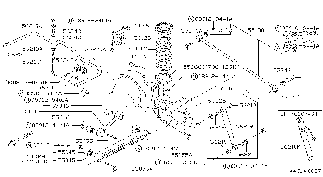 NISSAN 56210-41G25 - Амортисьор vvparts.bg