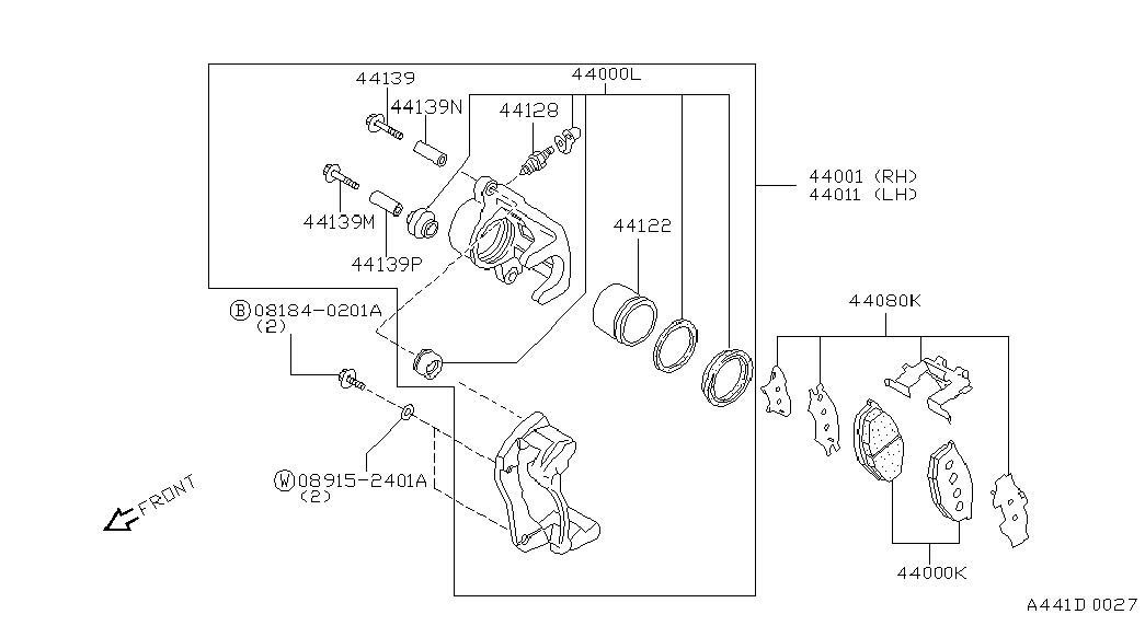 NISSAN 4401132G00 - Спирачен апарат vvparts.bg