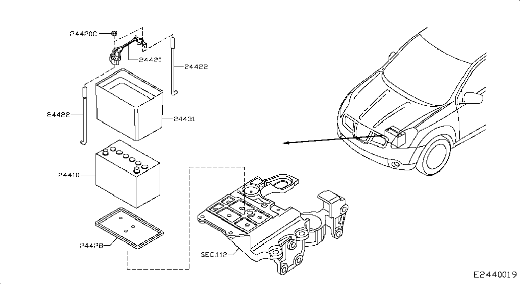 NISSAN 244101VA0A - Стартов акумулатор vvparts.bg