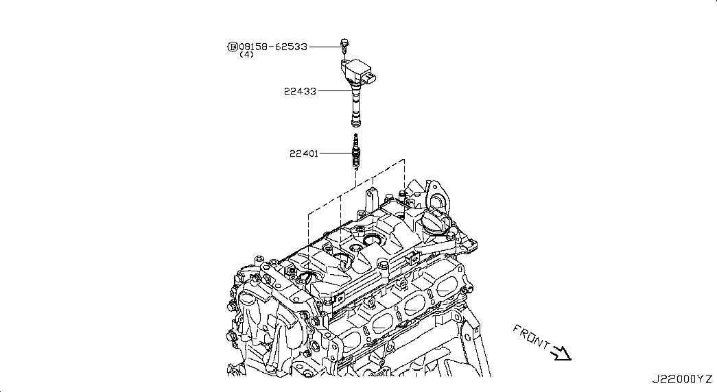 RENAULT 22401-1KC1C - Запалителна свещ vvparts.bg