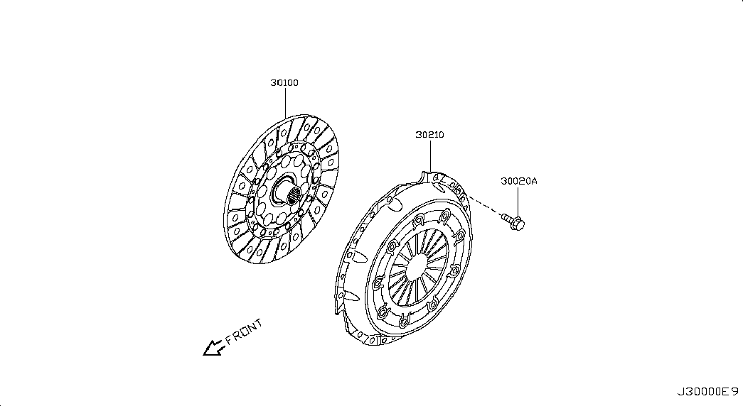 NISSAN 30100-1KC0A - Диск на съединителя vvparts.bg