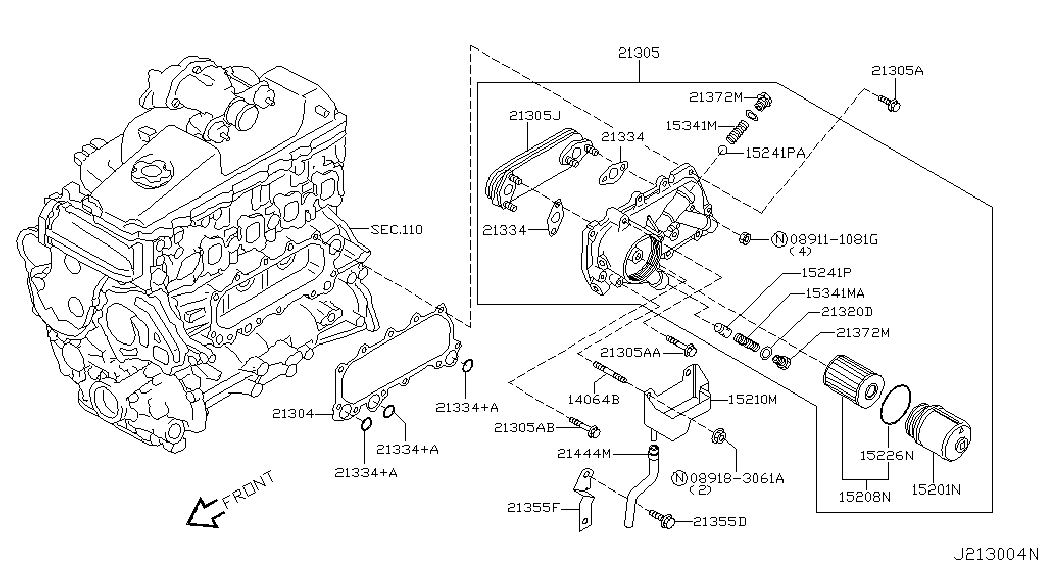 Infiniti 15209-2W200 - Маслен филтър vvparts.bg