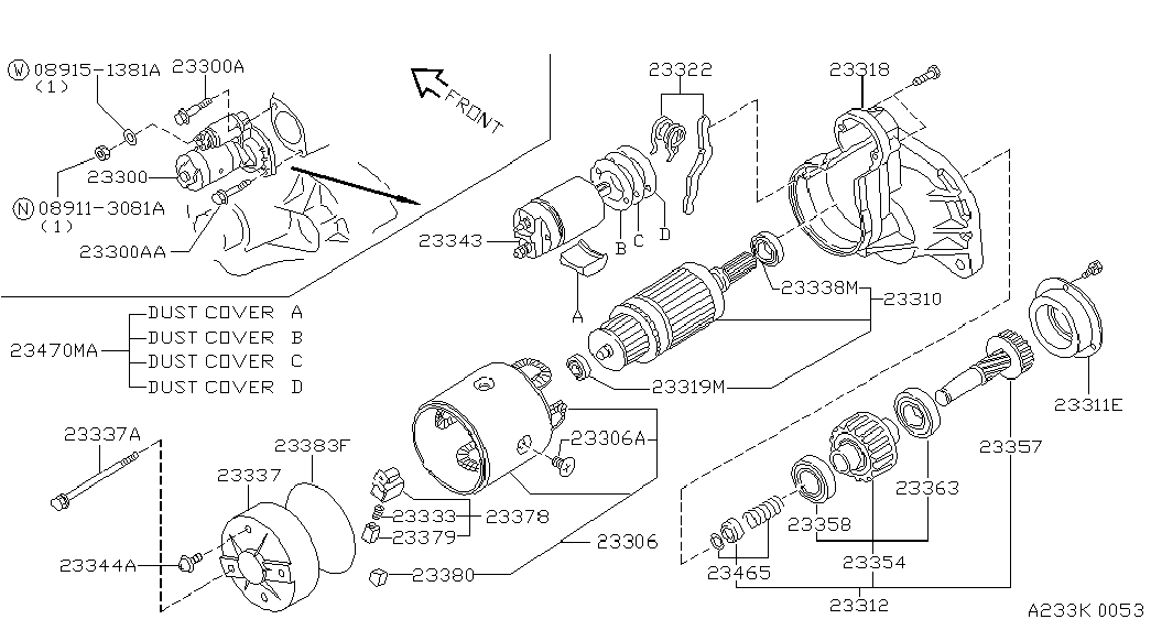 NISSAN 23312 11M00 - Зъбно колелце, стартер vvparts.bg