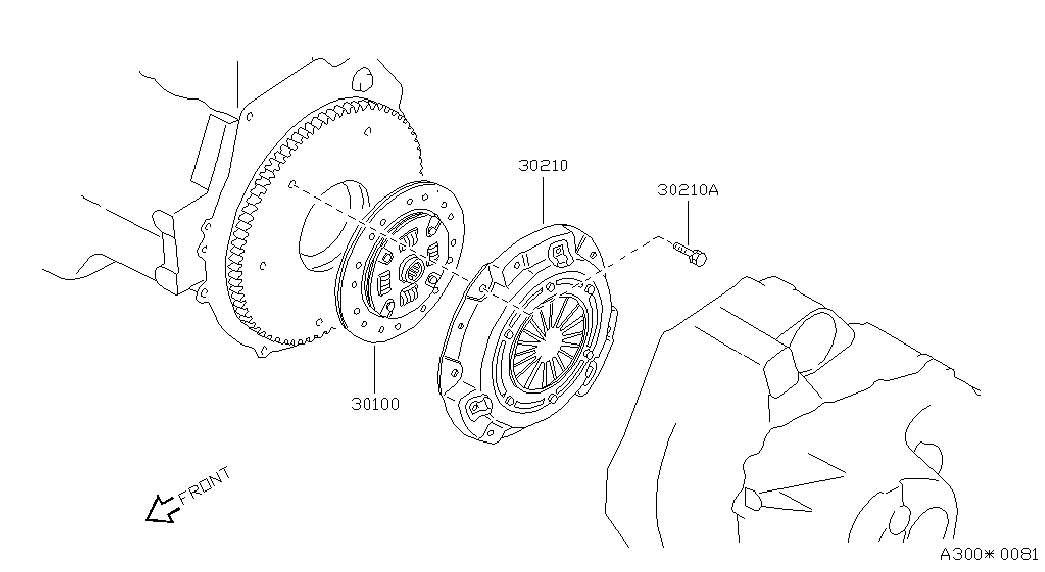 NISSAN 30210-0E400 - Притискателен диск vvparts.bg