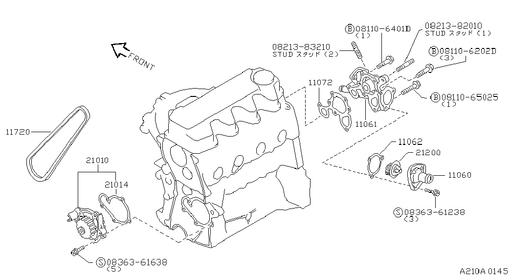 NISSAN 21200-01B00 - Термостат, охладителна течност vvparts.bg