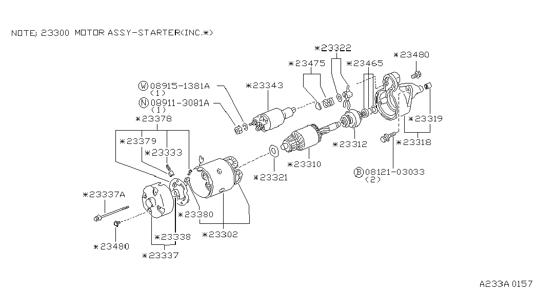 NISSAN 23319-M8011 - Втулка, ос на стартера vvparts.bg