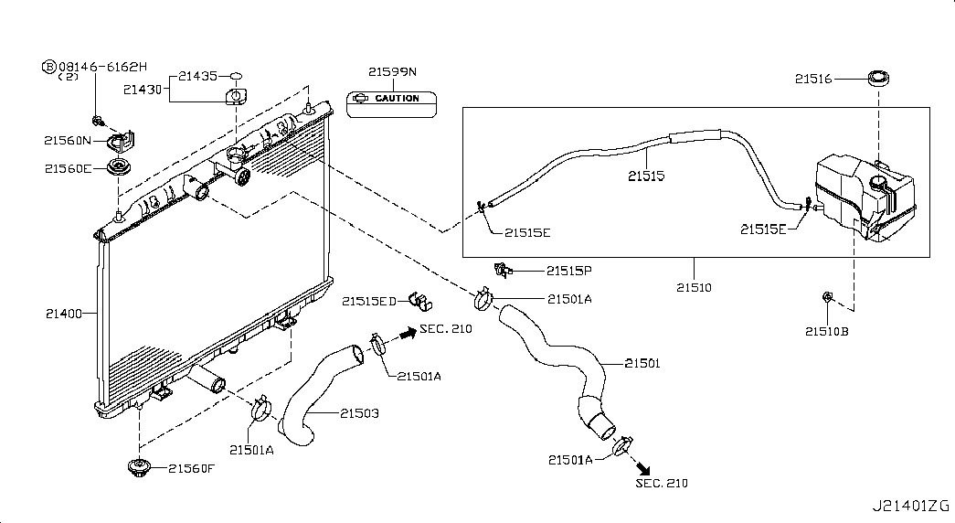 Infiniti 214307995A - Капачка, радиатор vvparts.bg