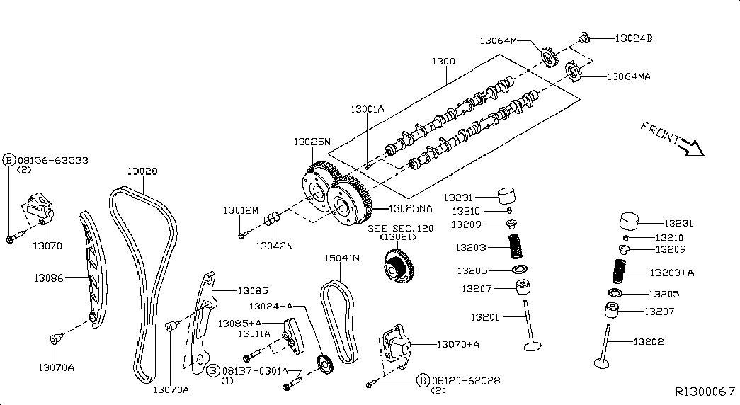 NISSAN 13024-CK80B - Комплект ангренажна верига vvparts.bg