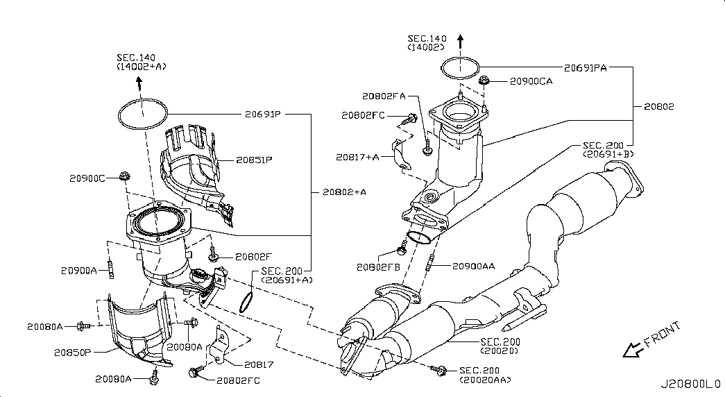 NISSAN 20691-JA10A - Уплътнителен пръстен, изпуск. тръба vvparts.bg