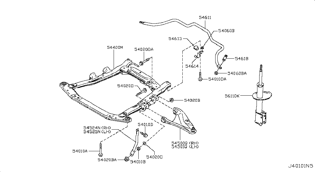 NISSAN 54616-00Q0F - Биалета vvparts.bg