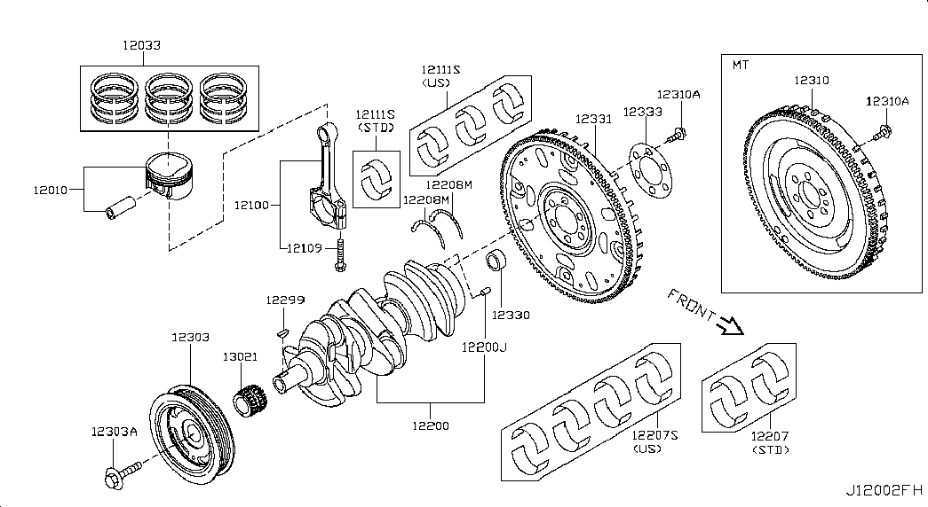 NISSAN 13021-EE50A - Комплект ангренажна верига vvparts.bg