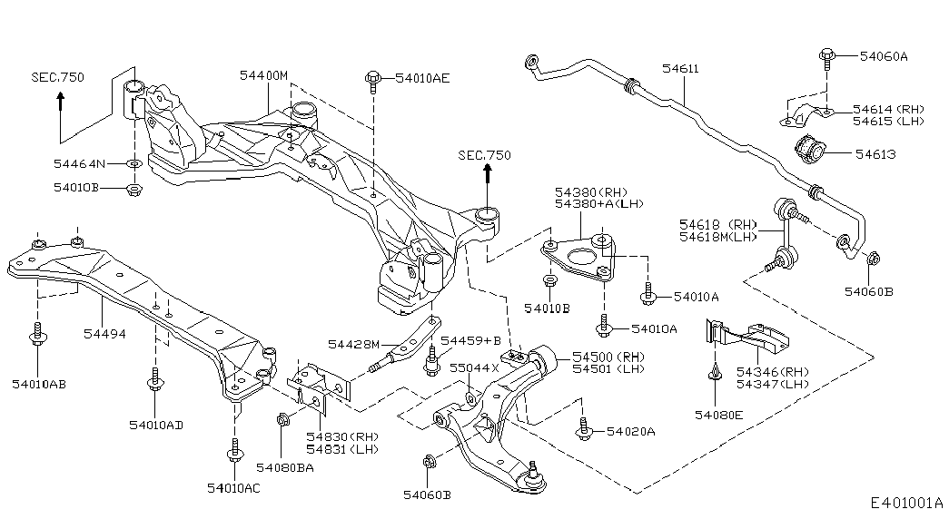 NISSAN 54500-AV606* - Носач, окачване на колелата vvparts.bg