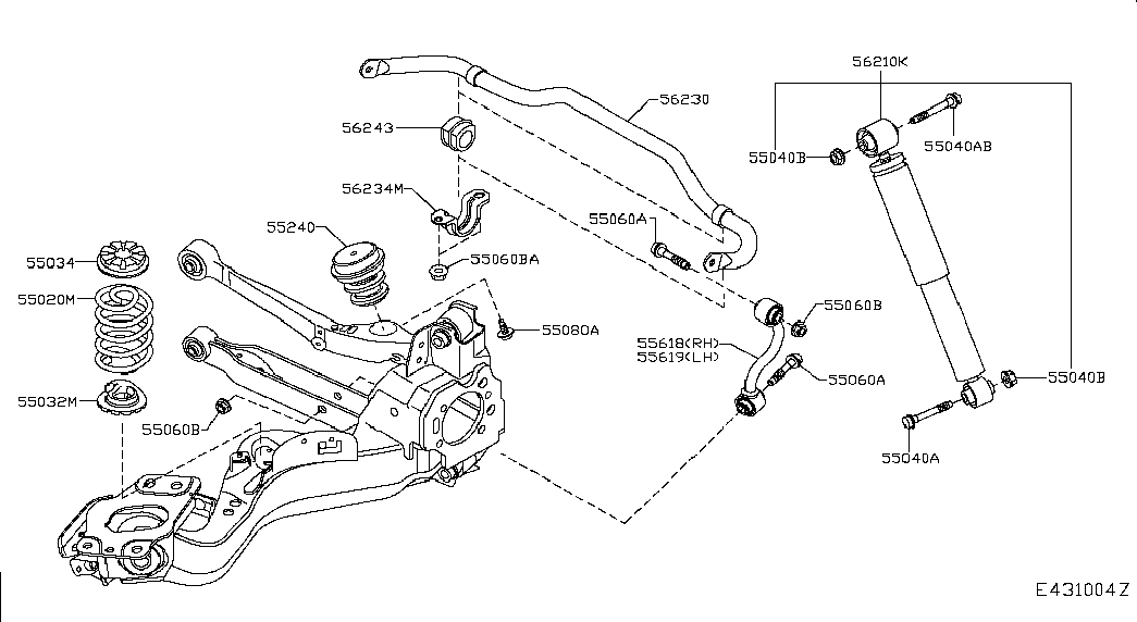 NISSAN E62104EA3B - Амортисьор vvparts.bg