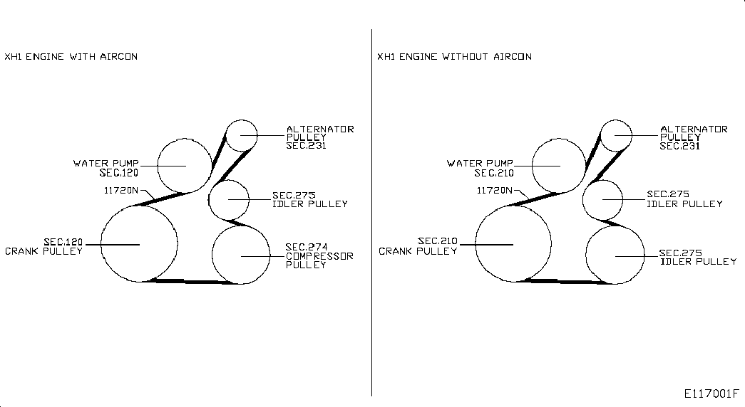 AWD 11720-JD00C - Пистов ремък vvparts.bg