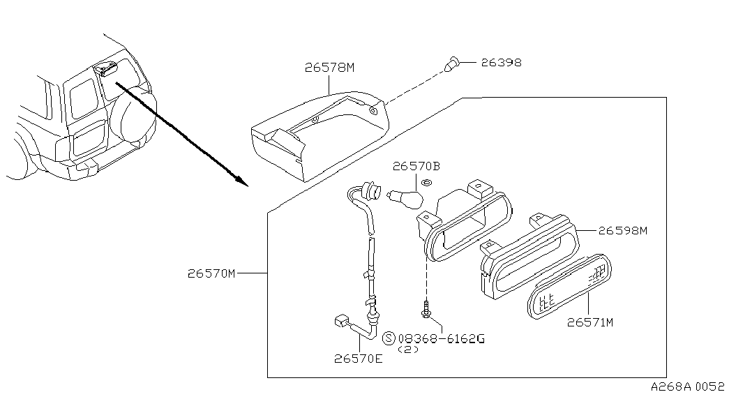 NISSAN 26271-89914 - Крушка с нагреваема жичка, осветление на уредите vvparts.bg