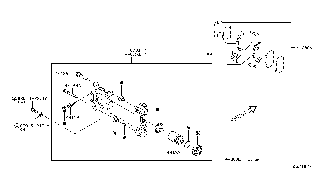 NISSAN 44011-8H30A - Спирачен апарат vvparts.bg