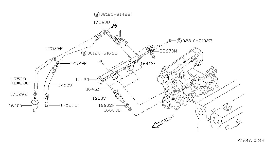 Infiniti 16400-F5100 - Горивен филтър vvparts.bg