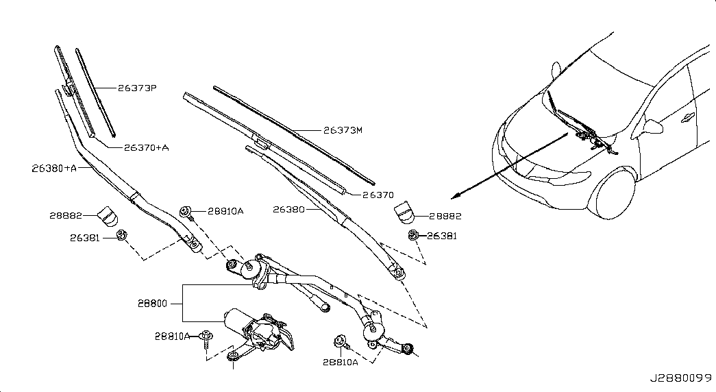 NISSAN 28895JK61A - Перо на чистачка vvparts.bg