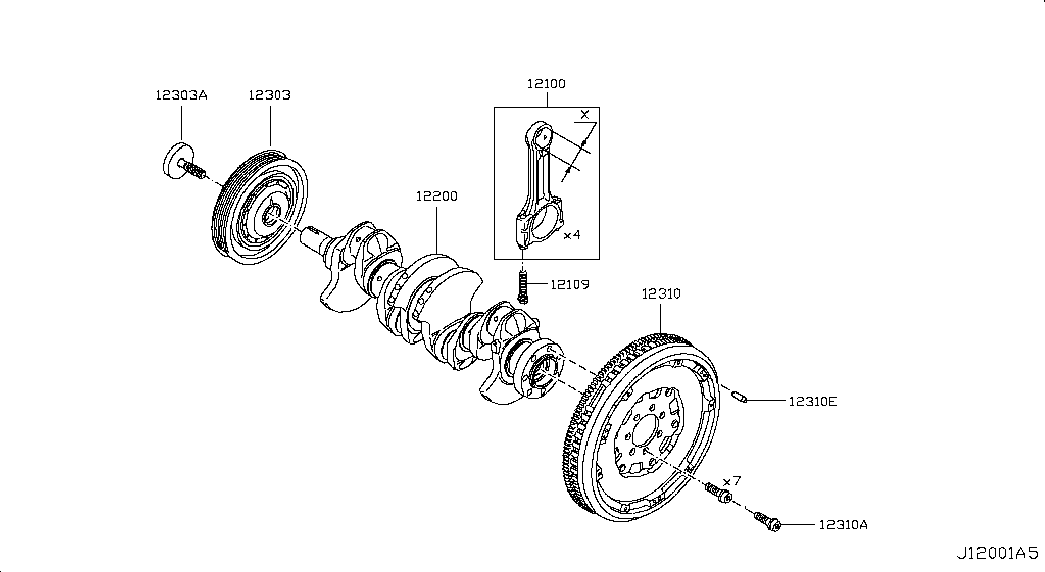 NISSAN 12310-00Q0J - Маховик vvparts.bg