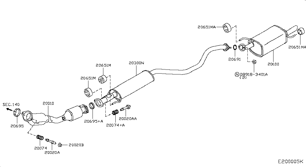 NISSAN 20695-ED10A - Уплътнение, изпускателни тръби vvparts.bg