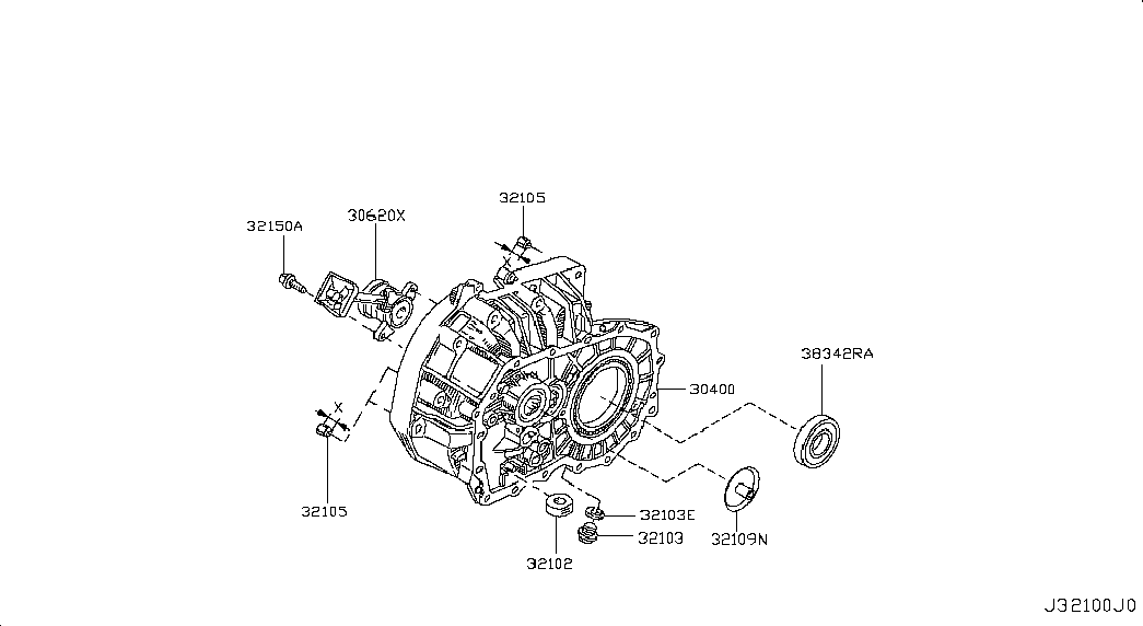 NISSAN 30620-BN700 - Лагер помпа, съединител vvparts.bg