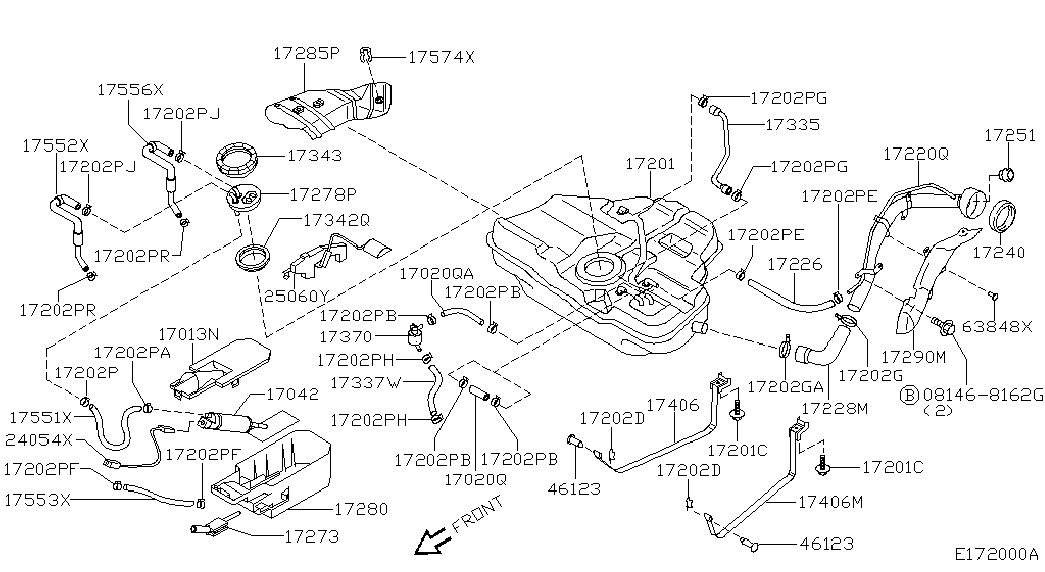 NISSAN 172784F100 - Горивна помпа vvparts.bg