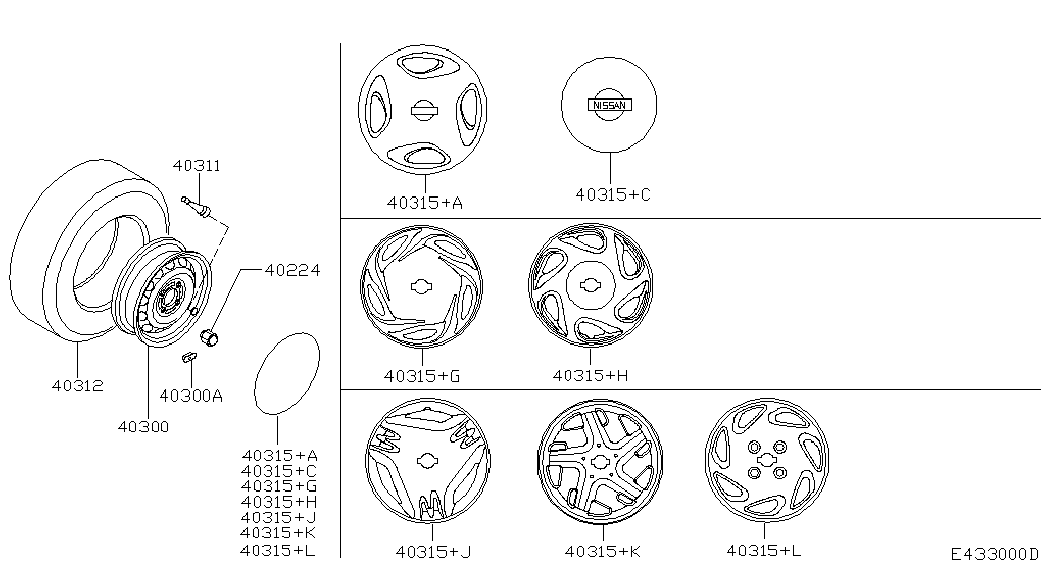 NISSAN 40224-21001 - Гайка на колелото vvparts.bg