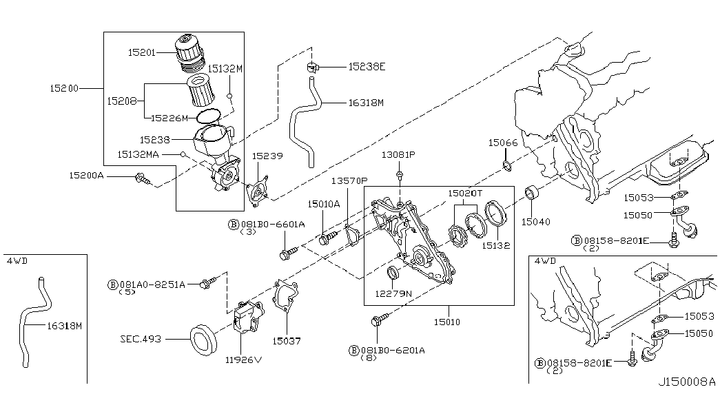 Infiniti 15208-AD200 - Маслен филтър vvparts.bg