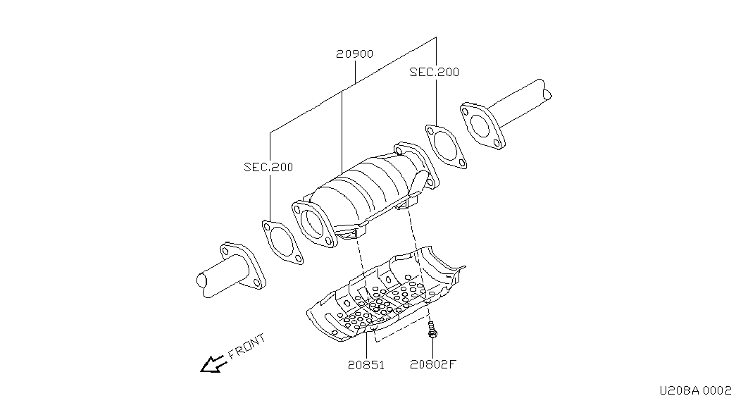 Datsun 2080076J25 - Катализатор vvparts.bg