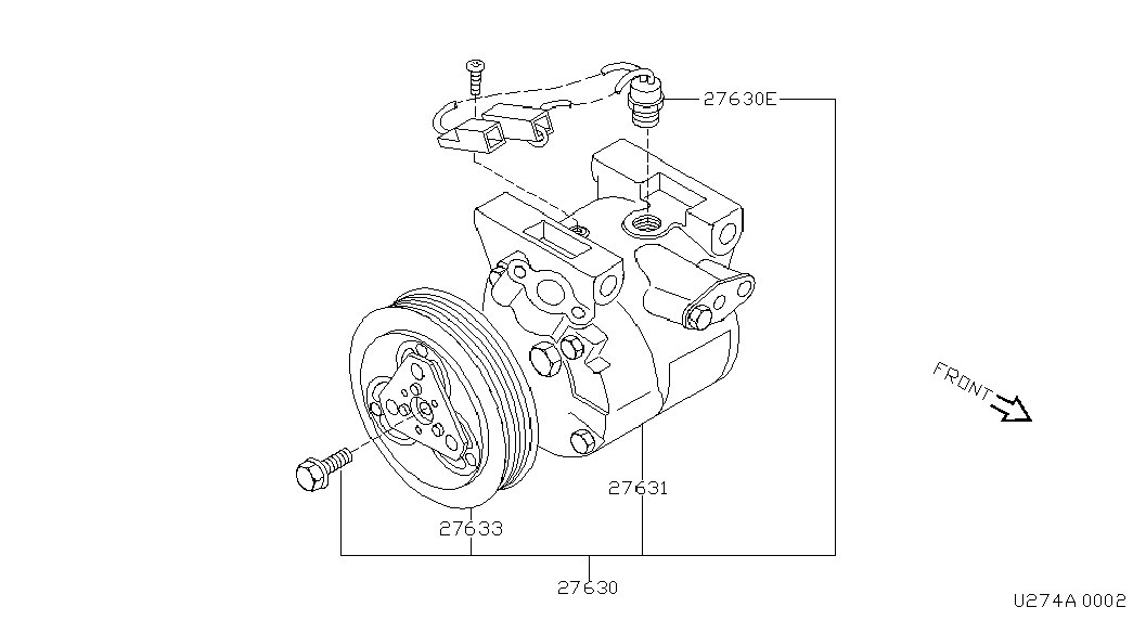 NISSAN 92600-62Y60 - Компресор, климатизация vvparts.bg