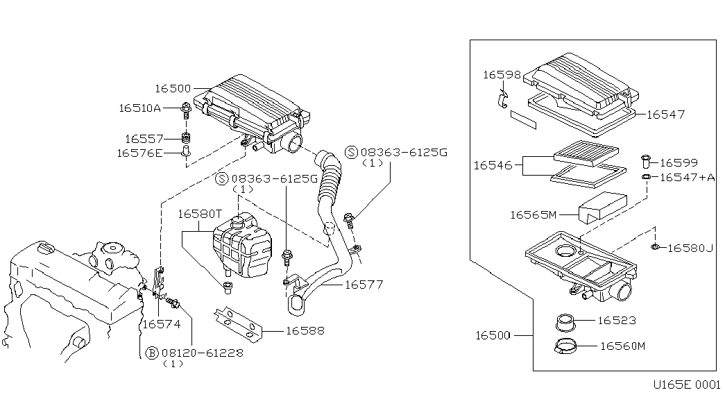 Infiniti 1654673C11 - Въздушен филтър vvparts.bg