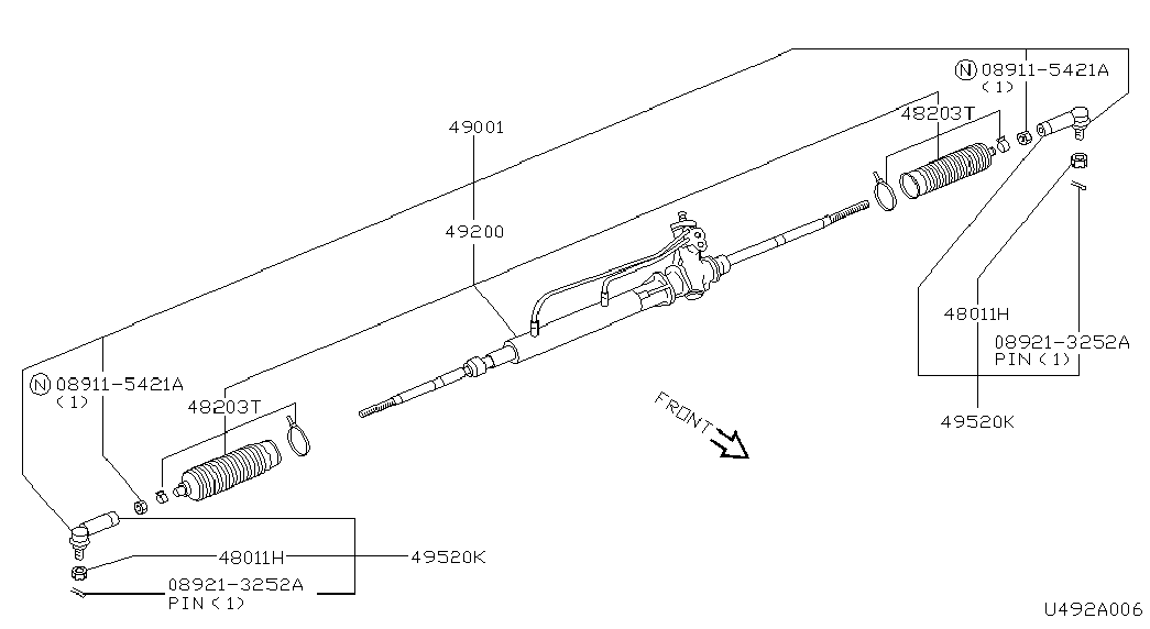 NISSAN 49001-9F600 - Кормилна кутия vvparts.bg