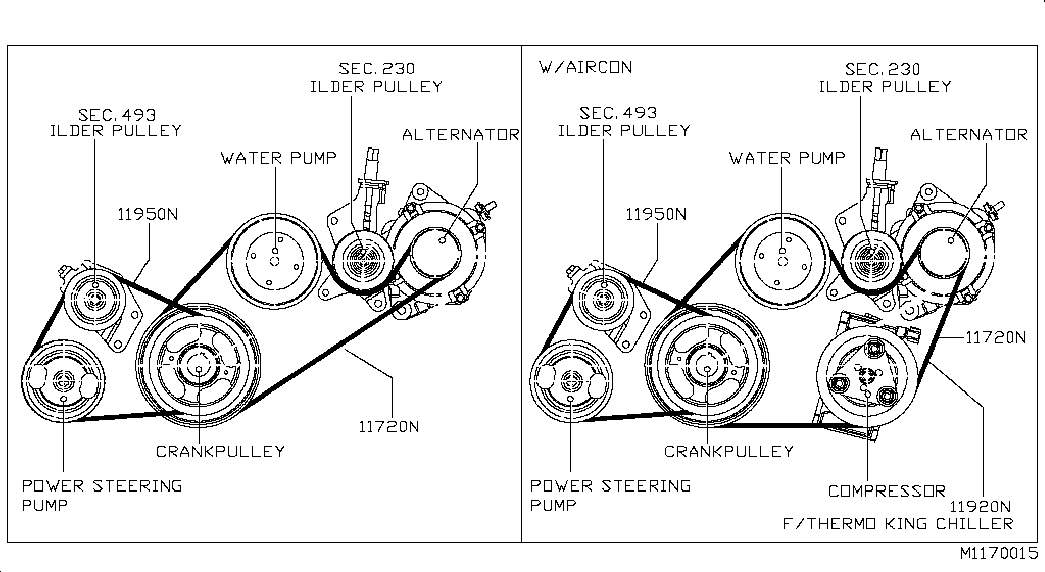 Honda 11950EB30A - Пистов ремък vvparts.bg