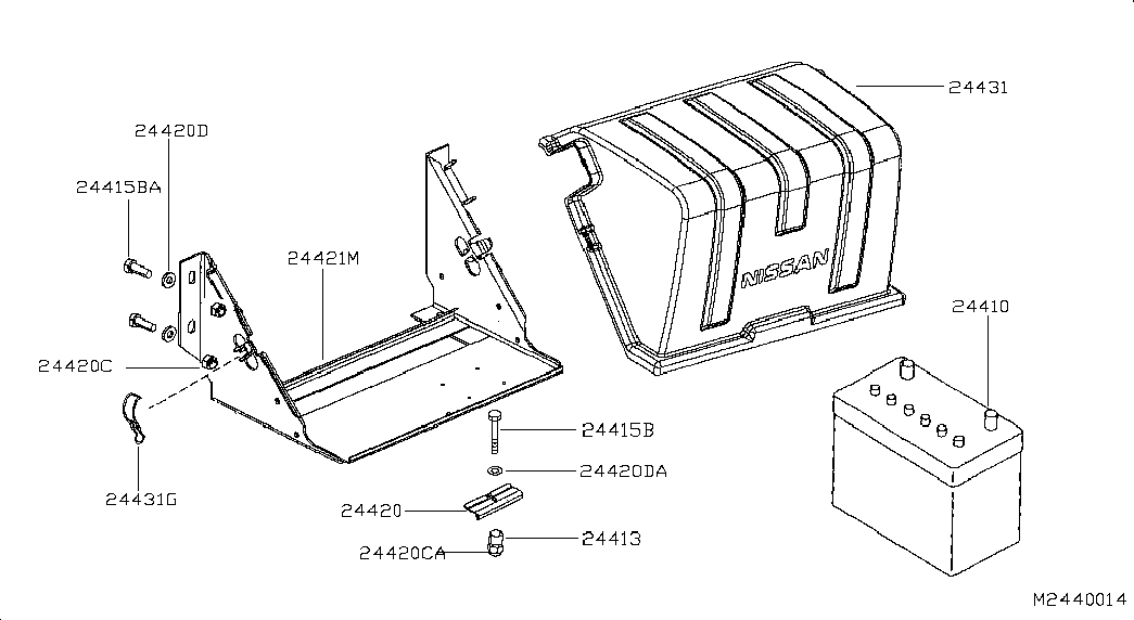 NISSAN 24410-9X403 - Стартов акумулатор vvparts.bg