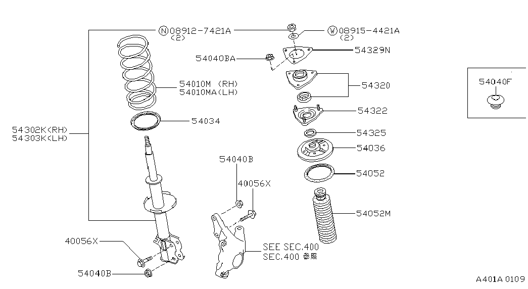 NISSAN 54052-52Y10 - Предпазна капачка / маншон, амортисьор vvparts.bg